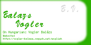 balazs vogler business card